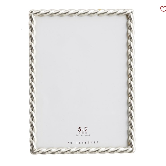 Pottery Barn Accents Nib Pottery Barn Metal Rope Silver Frame New